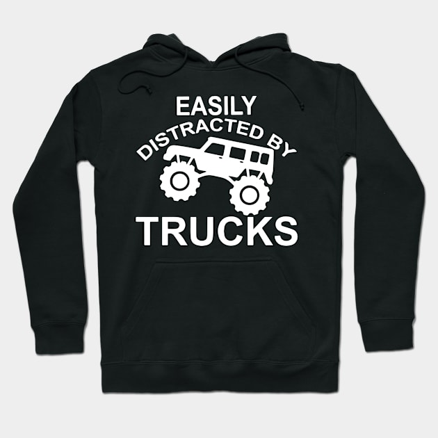 Easily Distracted By Trucks Hoodie by HeroGifts